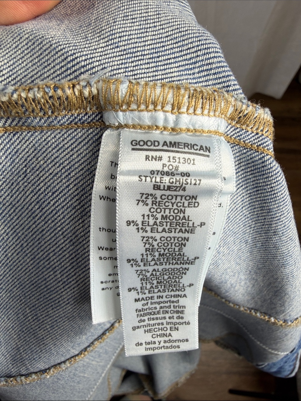 Good American Fit For Success Jumpsuit in Blue 274. - Picture 14 of 16
